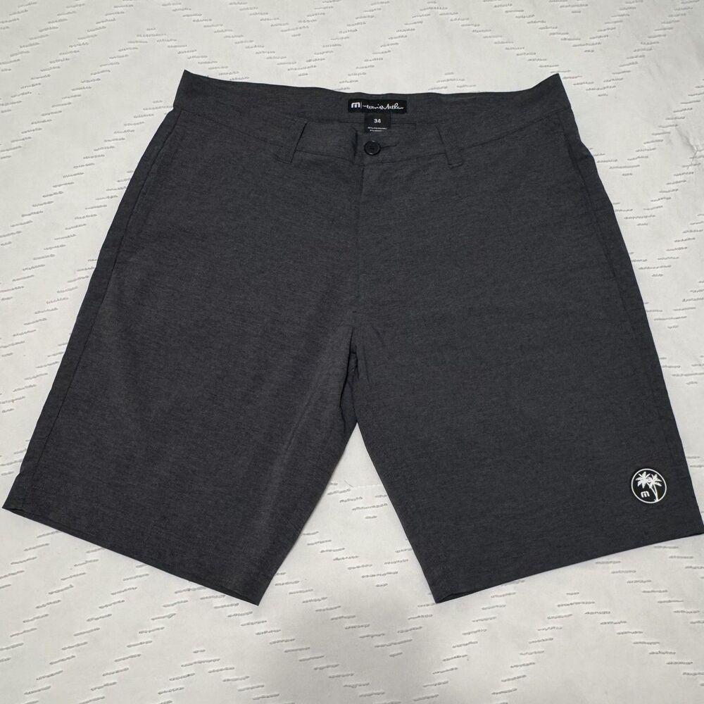 Travis Mathew Hybrid Shorts Men’s 34 Grey Performance Golf Vacation Work Preppy
